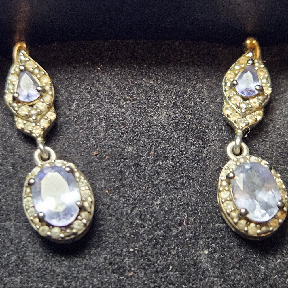 Kay Jewelers Gold and Silver Drop Earrings